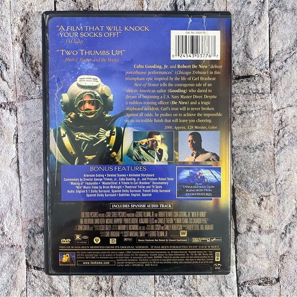 Men of Honor DVD Full Screen Version Robert Deniro Cuba Gooding Jr - Picture 2 of 4